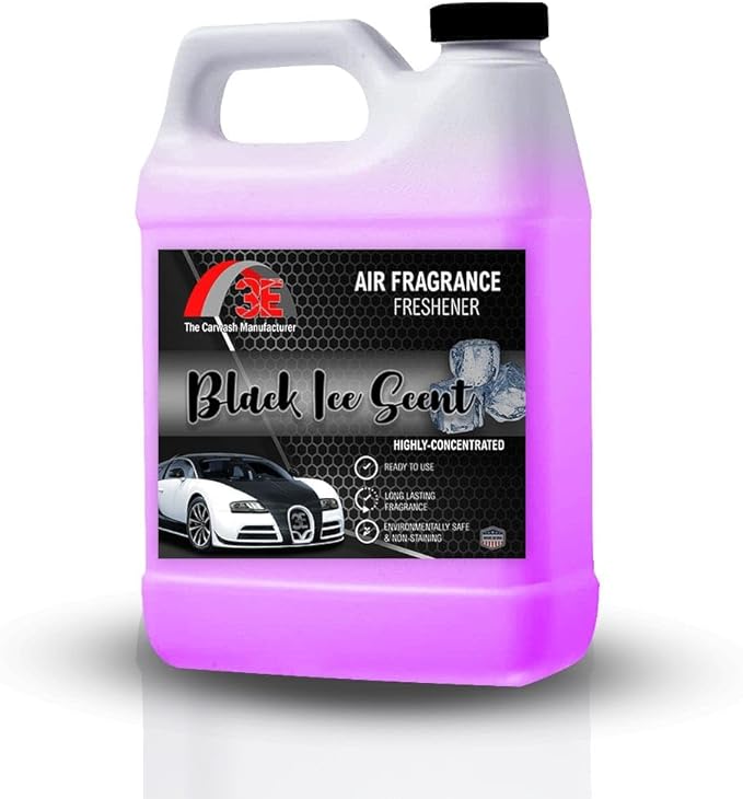 3E Car Air Freshener Concentrate – 64 oz – Professional Automotive Fragrance – Multiple Scents (Ultimate Ice)
