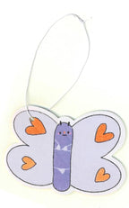 A&D Hanging Air Freshener for Car, Home, Office, Bathroom | 8 Pack | Multiple Designs & Scents (Bikini Tree|Heart|Fish|Bee|Waterdrop|Sock|Golf Ball|Bikini Butterfly) (Bikini Butterfly (Jasmine))