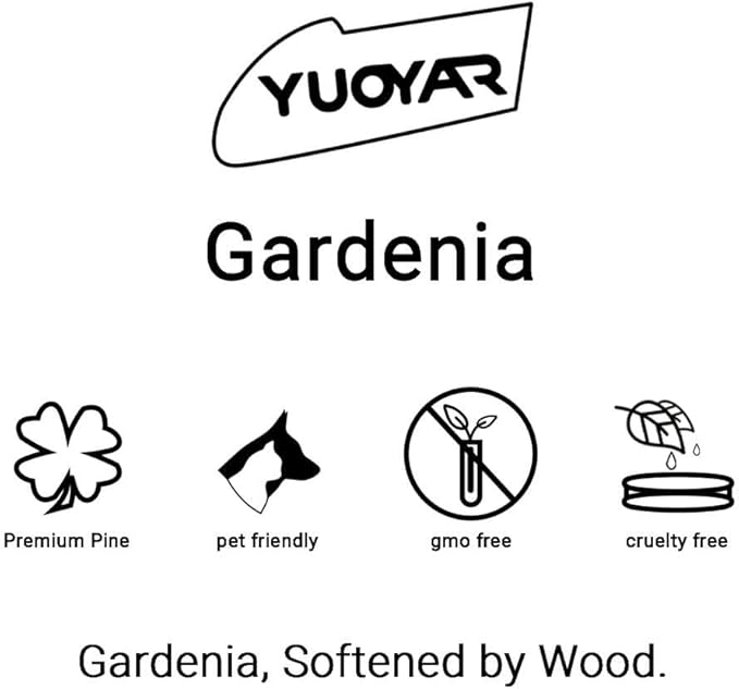 Yuoyar Wood Car Scents Air Freshener Visor Clips Diffuser Odors Eliminator, 2 Packs (Gardenia)