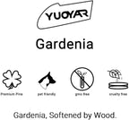 Yuoyar Wood Car Scents Air Freshener Visor Clips Diffuser Odors Eliminator, 2 Packs (Gardenia)