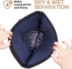 Living in a Bubble Wet Dry Laundry Bag – Portable Waterproof Laundry Hamper for RV, Campervan & Travel – Foldable Clothes Organizer with Separate Wet & Dry Compartments