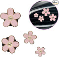 Flowers Car Accessories,4pcs Pink Daisy Air Vent Clips Car Air Freshener,4 Sizes Light Pink Flower Vent Clips Car Decor for Women,Refillable Diffuser