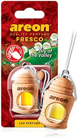 AREON Fresco FRTN18 Hanging Car and Home Air Freshener, Lily of The Valley (Pack of 12)