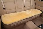 OGLAND Fluffy Genuine Australia Sheepskin Car Seat Cover for Auto Interior Accessories with Soft Fuzzy Wool Eco-Friendly Natural Fur Non-Slip (Golden Yellow, Back)