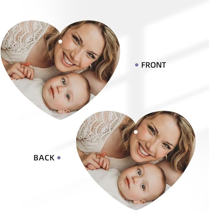 Customized Air Freshener for Car, Personalized with Photo Air Fresheners, Double Sided, for Bathroom Hanging Ornaments, Heart Shape