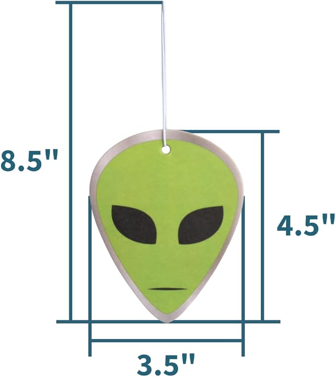 Alien Head Air Freshener/Green & Black Hanging Car Air Freshener