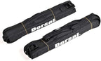 DORSAL Universal Soft Roof Rack Pads for Surfboard Kayak SUPs with Car Tie Down Straps and Storage Bag - Pack of 2 Black Polyester