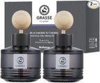 2 Pack Bullsone Grasse Diffuser, Natural Essential Oil Air Freshener for Car & Home, BlackBerry & Cherry Scent, 3.55oz