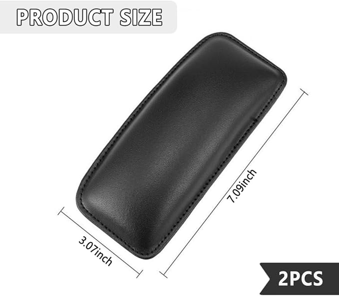2pcs Leather Arm Rest Cover for Car,Multi-Purpose Car Armrest Cushion for Car Door Armrest Pad&Car Knee Cushion,Universal Car Armrest Cover with Adhesive Provide Relaxation