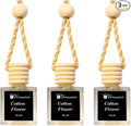 Gift Paradise® Cotton Flower Hanging Car Air Freshener – Set of 3 (10 ml Each) – Clean Cotton & Linen Scent Diffuser for Car, Closet & Office – Long-Lasting – Includes Premium Velvet Gift Bag