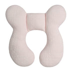Upgraded Baby Head Support Pillow for Newborn Toddler, Soft Cotton Baby Travel Pillow for Car Seats and Strollers for Baby, Pink