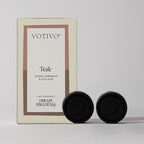 Votivo Teak Car Fragrance 2-Pack | Auto Vent Clip Car Fresheners | Woody Outdoors Scent for Vehicle | Provides Long Lasting Premium Scent for Auto