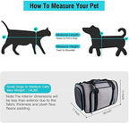 Siivton Airline Approved Pet Carrier, 4-Way Expandable Cat Dog Carrier for Under-Seat Travel, Soft-Sided Portable Pet Bag with Removable Fleece Pad, Fits Small Pets Up to 15 lbs (18"x 11"x 11")