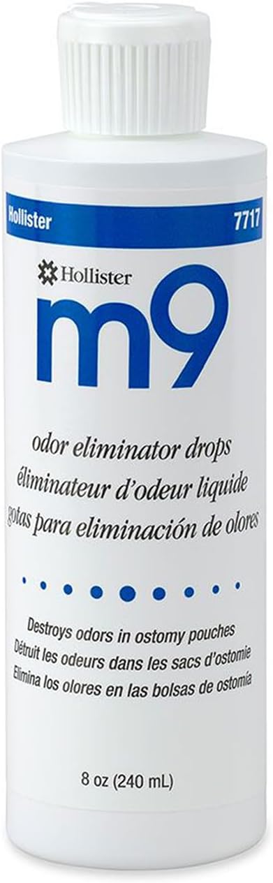 Hollister 7717 m9 Odor Eliminator Drops, Unscented, 8 oz Bottle, 6 Pack – Ostomy Drops, Ostomy Supplies, Odor Neutralizer
