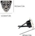 Leopard Car Accessories,2pcs Silver Leopard Head Car Air Freshener Vent Clip for Women Teens,Refillable Essential Oils Perfumes Diffuser