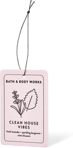 Bath & Body Works Clean House Vibes Hanging Fragrance Diffuser – Long-Lasting Fresh Linen Air Freshener for Car, Closet, or Home, Refillable Decorative Scent Diffuser