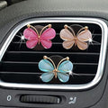 3Pcs Cute Butterfly Car Clip, Interior Accessories,Flowers Car Charm Air Vent Accessories Cute Automotive Interior Trim Car Decorations Gift for Girls and Women，Automotive Air Fresheners
