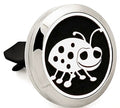 (JUMBO Aromabug) 38mm (1-1/2 in. dia.) "THE ORIGINAL" Stainless Steel. 7 pads and 1 oil.