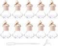 10 Pcs Car Air Freshener Perfume Bottle Aromatherapy Fragrance Essential Oil Diffuser Hanging Perfume Pendant Auto Ornaments Decor Accessories