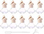 10 Pcs Car Air Freshener Perfume Bottle Aromatherapy Fragrance Essential Oil Diffuser Hanging Perfume Pendant Auto Ornaments Decor Accessories