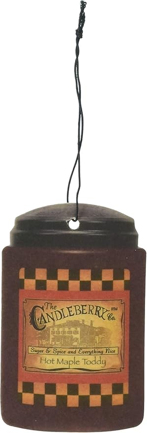Candleberry Hot Maple Toddy Car Air Freshener | Provides Long Lasting Scent for Auto or Home | 2 Pack
