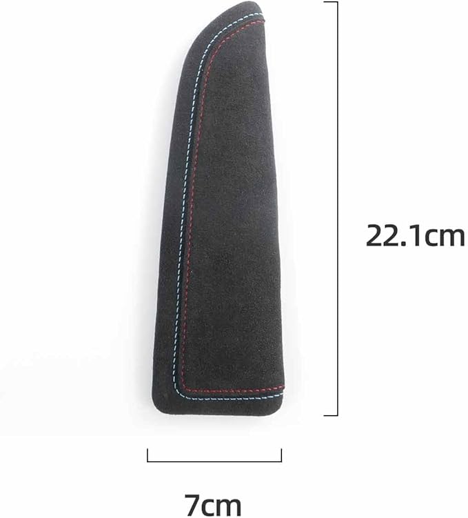 BETTERHUMZ Car Door Armrest Cushion Pad for Alcantara Suede, Car Elbow Rest Pad for BMW 3 4 5 6 7 8 X1 X3 X4 X5 X6 Z4 Series Car Accessories (Left, Blue red line)