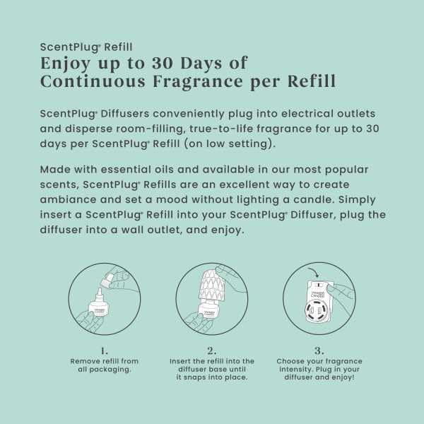 Yankee Candle ScentPlug Refill, Catching Rays, Electric Home Air Freshener with Golden Amber & Orange, Long-Lasting Room Deodorizer for Essential Oil Diffusers, 0.625 Ounce (Pack of 4)