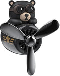 Car Air Fresheners,Cute Bear Pilot Car Diffuser Rotating Propeller Air Outlet Vent Fresheners,Aromatherapy Ornament Car Accessories