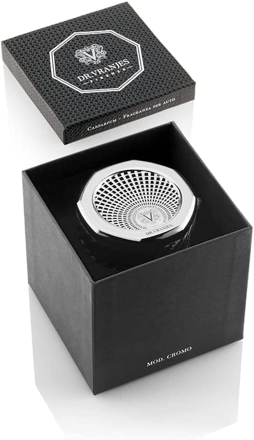 Dr. Vranjes Carparfum Chrome – Oud Nobile Fragrance – Luxury Italian Car Air Freshener & Vent Diffuser – Made in Florence, Italy