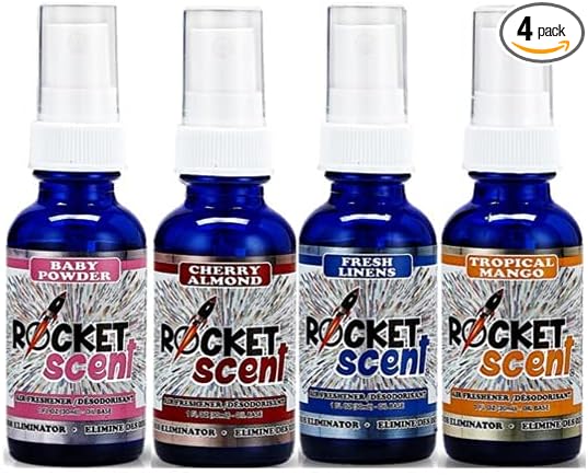 Rocket Scent - Oil Air Fresheners + Odor & Smoke Eliminator + Home, Car, Office, Bathroom Deodorizer (Uplifting Scents)