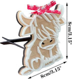 Highland Cow Vent Clip, 2 Pcs Cute Cow Car Air Fresheners Vent Clips, Funny Home Decoration Car Decoration Car Air Freshener