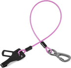 Dog Car Seat Belt - 3-in-1 Heavy Duty Safety Harness with Locking Carabiner, Universal Buckle Adapter, Chew-Proof Steel Rope (Purple, 32in/80cm)