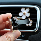 4 Pieces Daisy Flower Air Vent Clip Car Air Freshener Charm Colorful Car Interior Accessories for Girls Women（Yellow）