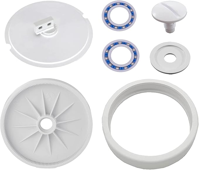ATIE Pool Cleaner Large Wheel C6 Assembly with Bearing C60, Tire C10, Axle with Sand and Grave Guard C66, Screw C55 and Washer C64 for Polaris 280 Pool Cleaner