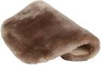OGLAND 20 inchs Shearling Sheepskin Car Seat Cover, Fluffy Fuzzy Wool Car Seat Covers for Auto Interior Accessories with Soft Eco-Friendly Natural Fur Non-Slip (Camel, Front)