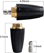 Pressure Washer Tips Turbo Nozzle Pressure Washer 4000 PSI Max Rotating Pressure Washer Nozzle with 1/4'' Quick Connect for Cleaning Brick, Concrete, and Vinyl Surfaces，4.0 GPM 4.0 Orifice