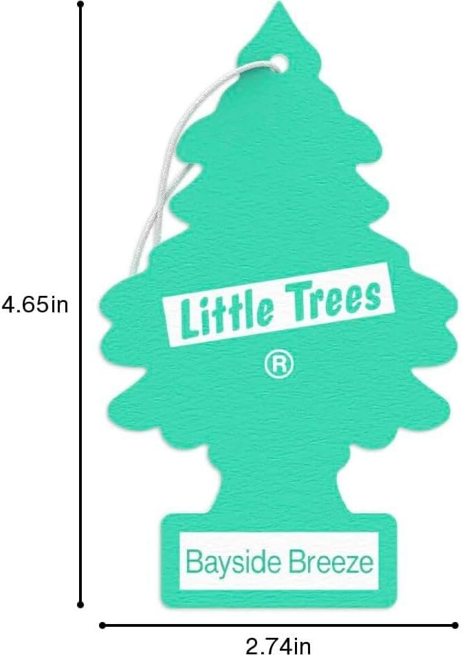 24 Pack Little Trees U1P17121 Car Air Freshener Bayside Breeze Scent - Single Tree per Package