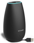 SOICARE Car Diffuser for Essential Oils, Small Portable Car Essential Oil Diffuser with Built-in USB Cable, Mini Aromatherapy Air Scent Humidifier Diffuser for Travel/Office/Home (Elegant Black)
