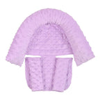 Baby Infant Head and Neck Support Pillow with Seat Belt for Car Seat -Extra Soft 3-in-1 Toddler Car Seat Insert Pad for Car Seats Purple