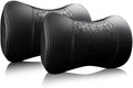 Car Leather Neck Pillows, Neck Rest Cushions,100% Memory Foam Cervical Support, Comfortable Travel car Seats and Home Office Soft Pillows, Black a Set (2 pcs)