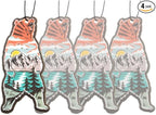 Outdoor Adventure Car Air Freshener 4 Pack Scented With Premium Oils By Fresh Fresheners (Outdoor Bear)