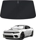 KUST Windshield Sun Shade for Dodge Charger Accessories 2011-2023 Window Shade Sun Visor Cover Foldable Blocks UV Rays Keep Your Car Cooler