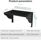 AOLI Anti Glare Car Dash Radio Sun Shade GPS Navigation Hood Cap Universal 5.5-10 Hood Black Medium