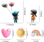 ZOSTLAND 5Pcs Lovely Couple Auto Decorations,Rainbow Car Vent Clip Ornaments,Pink Heart Auto Interior Decoration,Sun Car Air Fresheners Vent Clip,Cute Couple Car Interior Accessories(Kiss Lover Blue)