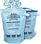 Large Leakproof Ice Bag. Reusable Ice Pack for Cooler - Long Lasting Instant Cooler Ice Packs - Drop in Cubed Ice to Make Cold, Dry Freezer Packs for Coolers - Drink Your Ice When It Melts
