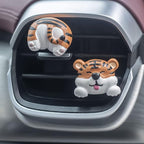 Cute Air Vent Clips, Creative Animal Head and Tail Cartoon Car Air Freshener Vent Clip Car Fragrance Diffuser Perfume Air Conditioner Outlet Vent Clips Decorations, Tiger