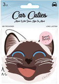 Cute CAT CAR AIR FRESHENER - Cute Cat Design, Long-Lasting Scent, Portion of Proceeds Benefit PAWS Chicago (Sweet Petals)