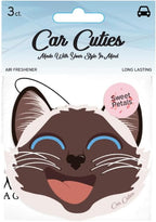Cute CAT CAR AIR FRESHENER - Cute Cat Design, Long-Lasting Scent, Portion of Proceeds Benefit PAWS Chicago (Sweet Petals)