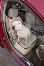 4Knines Car Seat Cover for Dogs – Durable Captains Seat & Front Seat Protector for Dogs, Waterproof, Non-Slip Car Seat Cover for Pets, Easy Install, Protects Vehicle from Dirt, Fur, Scratches (Tan)