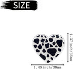 6 Pcs Heart Air Vent Clips, Cow Print Heart Car Air Fresheners Vent Clips Long Lasting Car Diffuser Vent Clip Cars Interior Decor Charm Car Decoration Cute Accessories for Women Girls